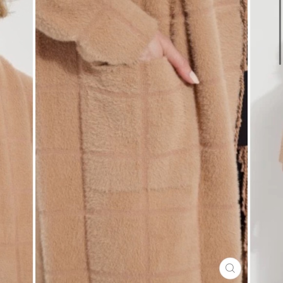 LYSSE Alice Fringe Sweater Coat Macaroon Plaid Cardigan Shawl Jacket - Picture 6 of 9